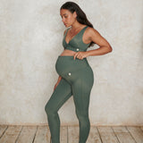 Maternity full-length leggings in forest