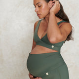 Maternity 7/8 leggings in forest